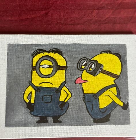 Tag your minion. 🧡 . . . . . . . . . . . . . . . . #canvasart#artoftheday#acrylicpainting#creativeart#artlovers#paintingoncanvas#abstractart#artinspiration#artistsofinstagram#artcommunity#artistsupport#instaart#artgallery#arteveryday#contemporaryart#minion#minions#minioftheday#minionstyle#minionrun_deals# Minion Painting, Diy Painting, Minion, Contemporary Art, Abstract Art, Canvas Art, Quick Saves, Minions