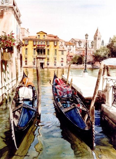 Paul Dmoch. Venice Italy Watercolor, Floating City, Wall Art Kitchen, Selling Paintings, Romantic City, Portrait Sculpture, Art Kitchen, Digital Watercolor, Digital Art Print