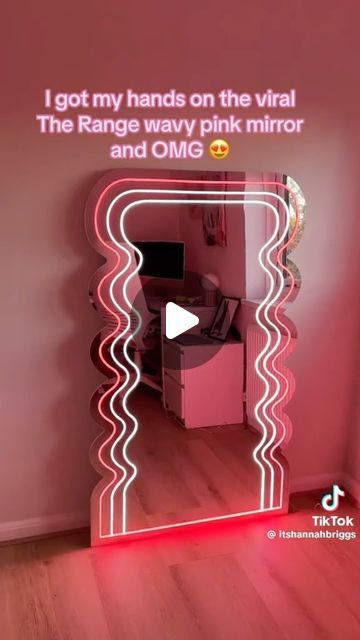 The Range on Instagram: "💭 The news you’ve all been waiting for...   😍🙌 We can confirm that our SELL-OUT Neon Acrylic Wave Mirror is BACK & available to order today!!  🛒 Product code: 082218   ⚠️ Be quick to shop 👀 you many remember how quickly this SOLD OUT last year‼️  🎥itshannahbriggs on TikTok.  #therange #wave #mirror #neon" Neon Mirror, Wave Mirror, Pink Mirror, Dream House Decor, Dressing Room, House Decor, Dream House, Neon, Coding