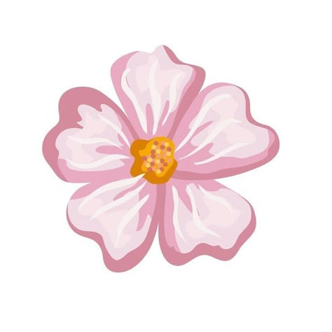 Flower Pedals Drawings, Pink Flowers Aesthetic Drawing, Pink Art Aesthetic Drawing, Aesthetic Pink Drawing, Digital Flower Drawing, Summer Flower Drawing, Cartoon Flowers Drawing, Pink Aesthetic Drawing, Aesthetic Flower Png