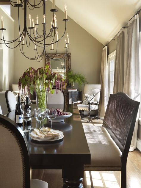 Floor to ceiling Dining Design Ideas, Eclectic Dining Room, Eclectic Dining, Dining Design, Traditional Dining Room, Beautiful Dining Rooms, The Dining Room, Dining Room Inspiration, Eclectic Design