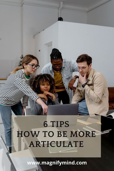 If you want to be more articulate and confident when speaking in public, there are a few simple tips that can help. Whether you are giving a presentation at work, addressing a group of friends, or speaking up for your ideas in class or at a meeting, these techniques can help you become a more effective and communicator. #tips #publicspeaking #selfdevelopment #selfimprovement How To Be More Articulate, How To Become More Articulate, Public Communication, How To Improve Communication Skills Tips, Tips For Speaking In Front Of People, How To Improve Communication Skills Public Speaking, Effective Communication Skills Business, Presentation Skills Public Speaking, Group Of Friends