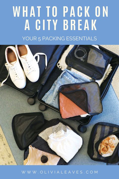 It's 2020! What you need to pack for your next European city break | OliviaLeaves.com | #TravelTips #CityBreak #VisitEurope #PackingTips #TravelBlog What To Pack For City Trip, What To Pack For Weekend Trip, City Break Packing, City Break Outfit, European City Breaks, Packing Essentials, European City, Fall Break, Uk City