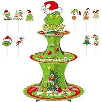 Christmas Cookies Grinch, Cupcakes Tower, Display Cupcakes, Cardboard Food, Cupcake Supplies, Grinch Party, Christmas Cupcake, Candy Cookie, Cupcake Holder