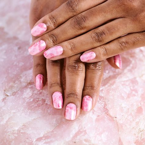 Spring Break Nails 2023, Color Street Pink, Rose Quartz Nails, Spring Break Nails, Street Makeup, Rose Quartz Color, Quartz Nail, Quartz Color, Dry Nails