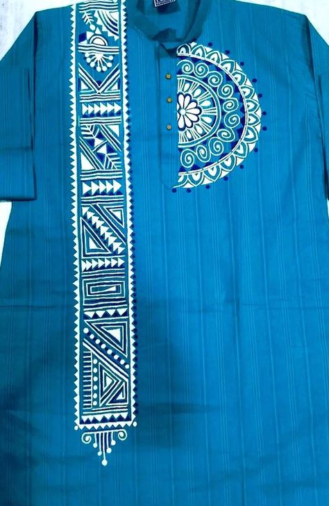 Fabric Colour Painting, Fabric Paint Shirt, Saree Painting Designs, Alpona Design, Fabric Paint Diy, Painted Clothes Diy, Saree Painting, Fabric Painting Techniques, Boho Art Drawings