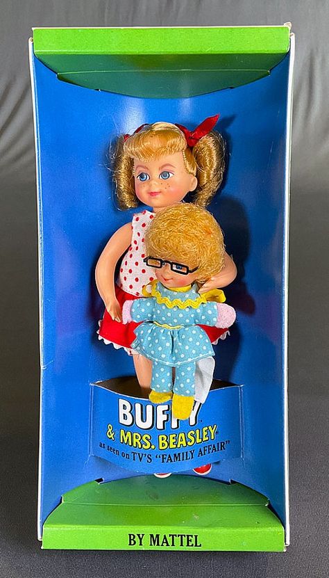 Buffy and Mrs. Beasley Dolls in Original Box Mrs Beasley, Visit Florence, December 8, Family Affair, Television Show, Curly Blonde, Original Box, Auction, Dolls