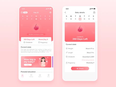 Female Health App by Mr.Chiang for Never Settle on Dribbble Pregnant App, Sns Template, Period Apps, Keto App, Ovulation Calendar, Health App Design, Health Apps, Figma Design, Health Application