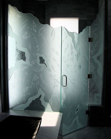 abstract etched glass doors | Recent Photos The Commons Getty Collection Galleries World Map App ... Etched Glass Shower Doors, Frosted Glass Interior Doors, Shower Door Designs, Bathroom Shower Doors, Frosted Glass Door, Glass Shower Enclosures, Shower Cabin, Glass Doors Interior, Unique Interior Design