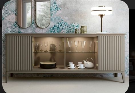 Console Cabinet Dining Room, Buffet Cabinet Design, Small Crockery Unit Design Dining Rooms, Modern Buffet Cabinet Dining Rooms, Crockery Console, Narrow Walk In Closet Ideas, Crockery Unit Design Dining Rooms, Narrow Walk In Closet, Walk In Closet Ideas