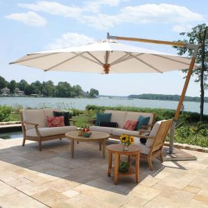 Patio Deck Ideas, Pergola Pictures, Cantilever Patio Umbrella, Garden Umbrella, Cantilever Umbrella, Pergola Patio, Pergola Designs, Deck Ideas, Teak Outdoor