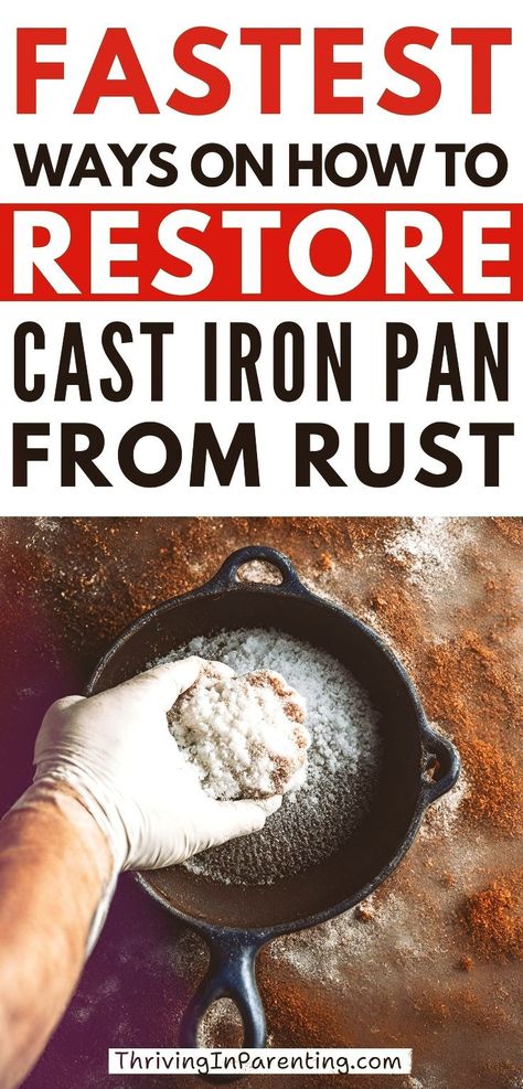 Explore the right ways on how to restore a cast iron skillet from rust! Proper Skillet cleaning is an important aspect of maintaining your cast iron cookware and tackling rust is a common challenge. In this guide, learn the fastest way to remove rust from cast iron and proper care ensuring it stays durable. Dive in and discover the step-by-step process on how to remove rust from a cast iron frying pan and how to repair a rusty cast iron skillet. Keep your cookware well-maintained and rust-free! How To Clean A Cast Iron Skillet Rust, Rust On Cast Iron Skillet, How To Get Rust Out Of Cast Iron Pan, Cleaning Cast Iron Skillet Rust, How To Clean Rusty Cast Iron Skillet, Clean Rusty Cast Iron Skillet, Cleaning Rusted Cast Iron, How To Clean A Rusty Cast Iron Skillet, Clean Cast Iron Pan Remove Rust