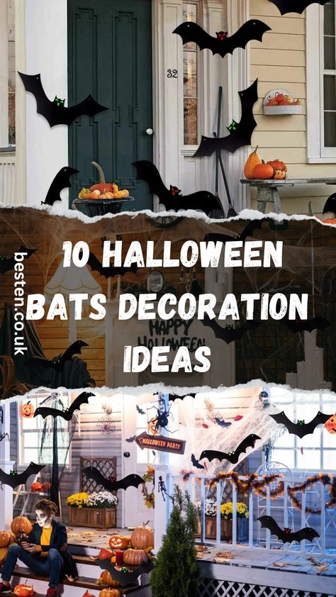 Halloween Bat Decoration Ideas Bats Decoration, Bat Decorations, Halloween Bat Decorations, Bat Silhouette, Hanging Bat, Halloween Bat, Spooky Decor, Halloween Inspiration, Halloween Spirit