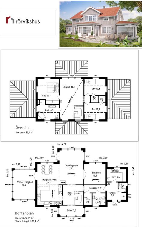 Swedish House Plans, Country House Floor Plan, Farmhouse Blueprints, Swedish Country House, Finnish House, Norwegian House, Swedish Farmhouse, Lodge House, Sweden House