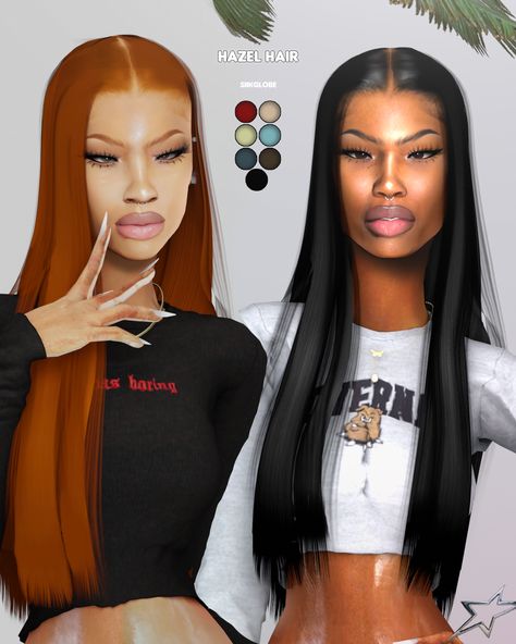 Hazel Hair, Cc Patreon, Sims 4 Tsr, Sims 4 Black Hair, The Sims 4 Skin, Sims 4 Cc Kids Clothing, Play Sims 4, Pelo Sims, Free Sims 4