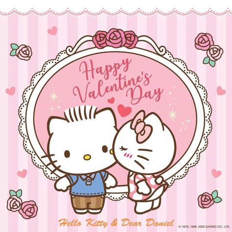 Hello Kitty And Dear Daniel Valentines Day, Valentines Characters, Sanrio Valentines Day, Hello Kitty Daniel, Hello Kitty Valentines Day, Happy Valentines Day Pictures, Valentines Day Cartoons, Dear Daniel, Kawaii Valentine