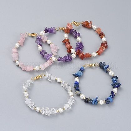 Beaded Bracelets With Shells, Natural Gemstone Bracelets, Bracelets Crystal Beads, Chip Stone Bracelet, Gemstone Bead Bracelet Ideas, Beaded Bracelets Crystal, Stone Beads Bracelets, Natural Stone Beaded Bracelets, Shell Bead Bracelet