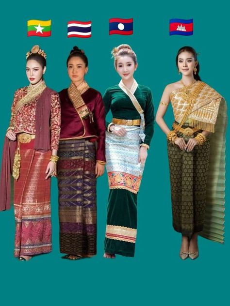 Asian National Costume, Thailand National Costume, National Costume, National Dress, Cambodia, Girly Things, Thailand, Quick Saves