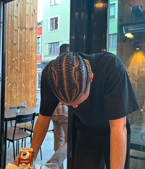 Cornrows For Men Design, Cornrow On Men, Mens Braid Styles For Men, Black Men’s Hair Braids, Cornrows For Men Styles, Men Cornrow Styles, Mens Cornrow Hairstyles, Braids Dutch Braid, Braids For Studs