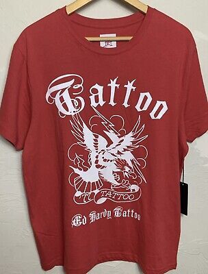 Ed Hardy '77 Tattoo Eagle Lightning Graphic T-shirt Red size Mens LARGE NWT  | eBay 77 Tattoo, Tattoo Eagle, L Tattoo, Eagle Tattoos, T Shirt Picture, Happy Words, Ed Hardy, Tattoo Design, Red Color