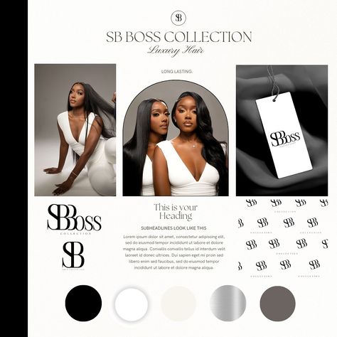 Business Mood Board Brand Identity, Beauty Brand Ideas, Hair Advertising, Branding Workbook, Esthetician Inspiration, Hairstylist Branding, Esthetician Marketing, Business Graphics, Brand Photography Inspiration