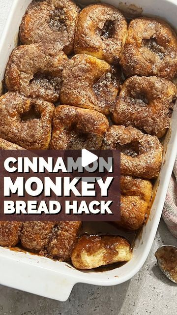 Sarah M Lasry - EASY RECIPES  & TRAVEL on Instagram: "Cinnamon Monkey Bread Hack.
The BEST THING EVER! 

When you have zero brain power or time to make a real cinnamon dough recipe with yeast and double rise… THIS IS THE RECIPE! 

Frozen dinner rolls defrosted (I use @rhodesbread ) 
2 cups sugar
3 tbsp. Cinnamon 
1/2 cup oil  or 1 stick melted butter 
2/3 cup heavy cream

Defrost your frozen dough balls
Lay in a baking dish
Mix you cinnamon, sugar and oil together.
Cover the balls
Mash them down
Add the cream on top
Shake and let rest for 5 minutes 
Bake for 40-45 minutes on 350

#foodhack #bakinglove #cinnamonrolls #chagwithsarah #kosher #kosherrecipes #bakingrecipes" Rhodes Cinnamon Rolls Monkey Bread, Monkey Bread With Frozen Rolls, Frozen Dough Cinnamon Rolls, Rhodes Monkey Bread Overnight, Dinner Roll Monkey Bread, Rhodes Dough Recipes, Rhodes Rolls Recipes Cinnamon, Monkey Bread Rhodes Rolls, Monkey Bread With Frozen Dinner Rolls