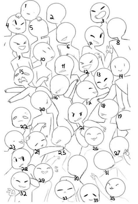 12 People Base Drawing, Big Group Pose Reference, 3 Person Family Drawing Base, Facial Expressions Drawing, Drawing Body Poses, Body Base Drawing, Body Pose Drawing, Drawings Of Friends, Drawing Expressions