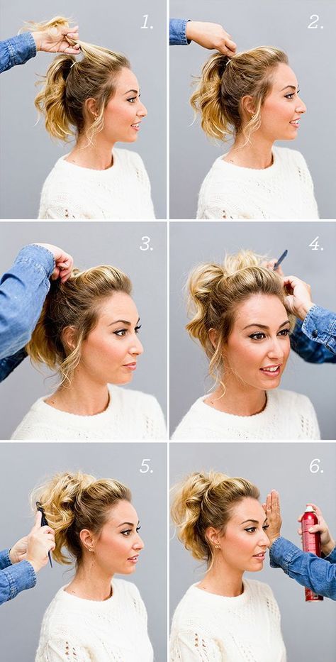 Cute Ponytail Styles, Cute Ponytail Hairstyles, Ponytail Tutorial, Cute Ponytails, Peinados Fáciles Para Cabello Corto, Penteado Cabelo Curto, Ponytail Styles, Party Hairstyles, Model Hair