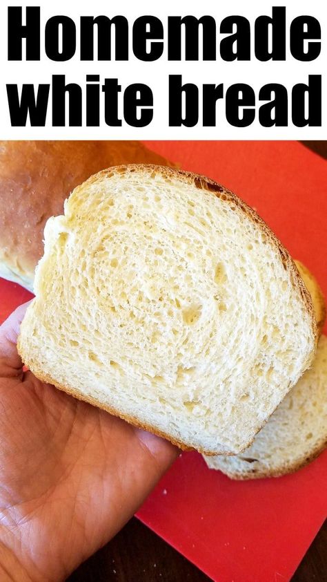 Easy Sandwich Bread, Fastest Bread Recipe, Fast Bread, Bread Calories, Easy Sandwich, Recipes With Yeast, Homemade White Bread, Homemade Sandwich, White Bread Recipe