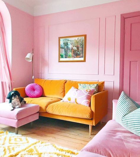 Girly House Decor, Home Goals, Colorful Rooms, Cleaning The House, Pastel Interior, Pink Living Room, Pastel House, Beautiful Rooms, Pink Bedroom