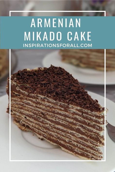 Mikado Cake, Armenian Dessert, Gluten Free Sponge Cake, Desserts Around The World, Caramel Buttercream, Chocolate Caramel, Sweet Chocolate, Sponge Cake, Armenia