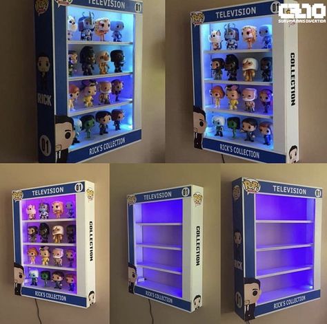 Funko Display Ideas, Funko Pop Display Ideas, Tree House Bedroom, Comic Book Room, Игрушки Funko Pop, Games Room Inspiration, Funko Pop Display, Nerd Room, Y2k Room