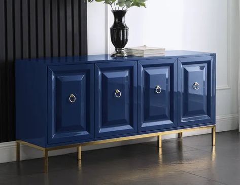 Lacquered Furniture, Blue Sideboards, Lacquered Sideboard, Server Cabinet, Lacquer Furniture, Design Door, Modern Sideboard, Wood Sideboard, Countertop Materials