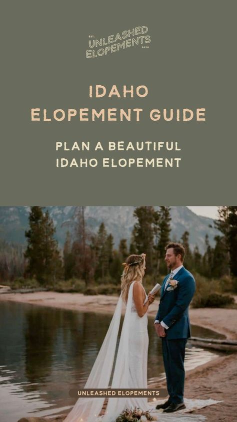 Elope in Idaho with my best Idaho elopement tips to help you plan a destination elopement and find Idaho elopement destinations & Idaho wedding locations.  Idaho elopement packages by Unleashed Elopements Idaho Elopement, Elopement Tips, Elopement Destinations, Oregon Elopement, Idaho Wedding, How To Elope, Elopement Packages, Intimate Wedding Ceremony, Elopement Dress