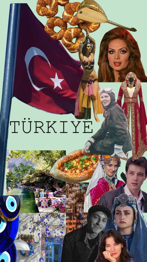 #myfirstshuffle #aesthtic #collage #green #nazar #evileye #turkey #culture #borankuzum Turkey Collage, Turkish Aesthetic, Turkey Culture, Aesthetic Collage, Travel Aesthetic, Star Fashion, Wallpapers, Collage, Movie Posters