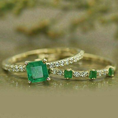 Emerald Ring Engagement Diamond, Emerald Earrings Studs, Diamond Engagement Wedding Ring, Engagement Wedding Ring Sets, Bridal Engagement Rings, Diamond Engagement Ring Set, Engagement Ring Set, Bridal Ring Set, Emerald Jewelry