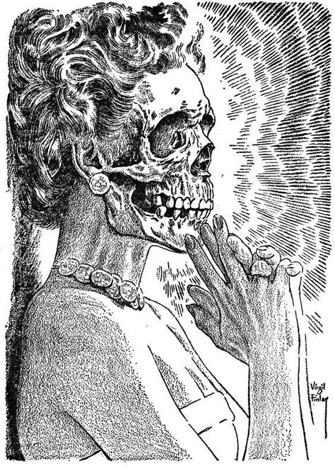 Virgil Finlay, Science Drawing, Pulp Art, Creepy Art, Black And White Illustration, Stippling, Ex Libris, Pen Drawing, Horror Art