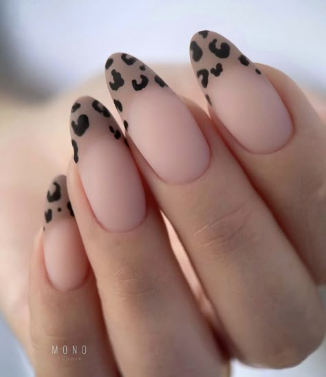 Leopard Print Nails Almond Shape, Leopard Print Almond Nails, Almond Nails Animal Print, Leopard Tip Nails Almond, Manicure Trends 2024, Short Almond Cheetah Nails, Almond Shaped Leopard Nails, Almond Lepord Nails, Animal Print Nail Designs