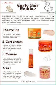 Hair Gel Recommendations, Curly Hair Care Routine Steps, Glow Up Tips For Curly Hair, Everyday Curly Hair Routine, Curly Care Routine, Haircare Routine For Curly Hair, Order Of Products For Curly Hair, Curly Hair Care Steps, Curly Hair Routine Products Steps