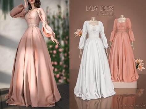 Sims 4 Wedding Dress, Ts4 Clothes, Sims Medieval, Royal Clothes, Die Sims 4, Sims 4 Anime, Pelo Sims, The Sims 4 Packs, Tumblr Sims 4