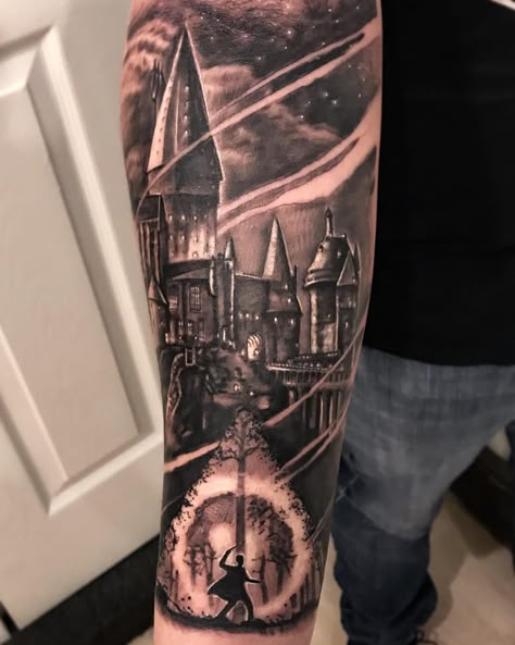 Harry Potter Arm Tattoo Ideas, Harry Potter Hand Tattoo, Harry Potter Forearm Tattoo, Harry Potter Leg Tattoos, Harry Potter Tattoos Sleeve, Harry Potter Tattoo Designs, Harry Potter Sleeve, Harry Potter Tattoo Ideas, Harry Potter Tattoo Sleeve