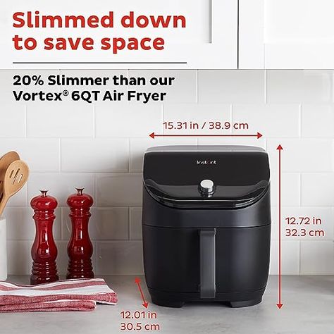 From the makers of InstantPot, I will never use another air dryer again! Small in size to save space and the basket is dishwasher safe! #ad Air Fryer Review, Kitchen Appliances Design, Frozen French Fries, Quiet Space, Air Fryer Oven, Air Dryer, Cooking Temperatures, Kitchen Must Haves, Air Fryers