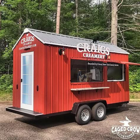 Builds | Custom Food Truck Builder | Caged Crow Customs Food Shed Ideas, Custom Food Trailer, Farmhouse Food Truck, Camper Turned Food Truck, Box Truck Food Truck Conversion, Camper Converted To Food Truck, Diy Food Trailer, Food Trailer Ideas, Diy Food Truck