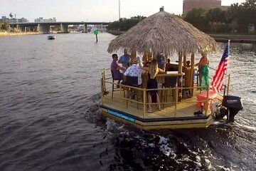 Pontoon Tiki Bar, Floating Tiki Bar, Tiki Boat, Tampa Theatre, Tampa Airport, Tampa Riverwalk, Busch Gardens Tampa, Boat Cruise, Ybor City