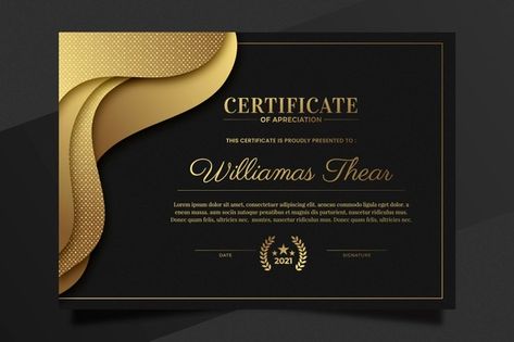 Luxury Certificate Design, Pageant Certificate, Elegant Certificate Design, Medical Certificate, Free Printable Gift Certificates, Appreciation Template, Cute Powerpoint Templates, Blurry Lights, Certificate Border