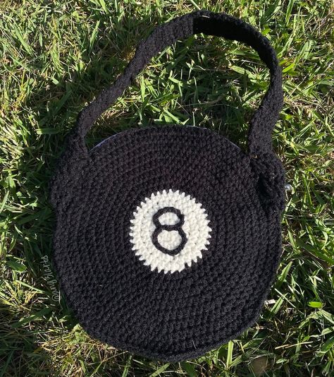 Bag Crochet Pattern, Magic 8 Ball, Crochet Ball, Crochet Fairy, Crochet T Shirts, Bonnet Crochet, Crochet Design Pattern, Crochet Stitches For Beginners, Novelty Bags