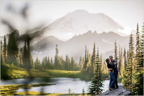 Tipsoo Lake Photography, Tipsoo Lake Engagement, Tipsoo Lake, Pine Photography, Seattle Engagement Photos, Lake Engagement Photos, Lake Engagement, Lake Photography, Western Washington