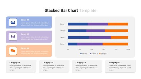 This stacked bar chart template can be used to easily present how your whole data is divided into different components/ group. The post Stacked Bar Chart Template For PowerPoint appeared first on SlideBazaar. Stacked Bar Chart, Template For Powerpoint, Chart Template, Slide Design, Presentation Slides, Presentation Templates, Powerpoint Templates, Lorem Ipsum, Bar Chart