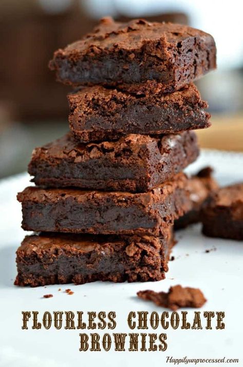 Flourless Chocolate Brownies, Gf Brownies, Flourless Desserts, Flourless Brownies, Diy Easy Recipes, Tapioca Starch, Gluten Free Brownies, Gf Desserts, Gluten Free Sweets