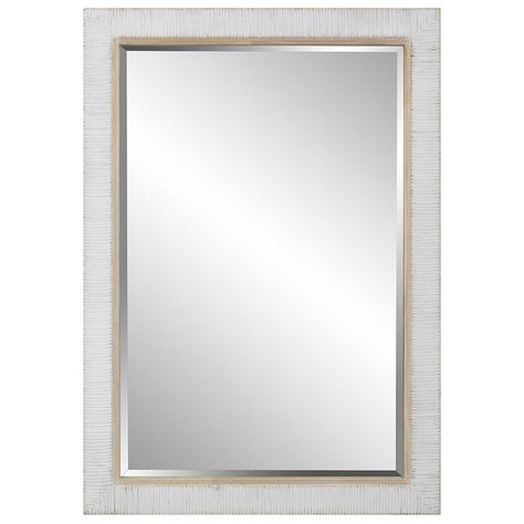 Cape Mirror, Whitewashed | Uttermost Coastal Styling, Beach Style Bathroom, Uttermost Mirrors, Rattan Mirror, Rectangle Mirror, Rectangular Mirror, Framed Mirror Wall, Bathroom Vanity Mirror, Accent Mirrors